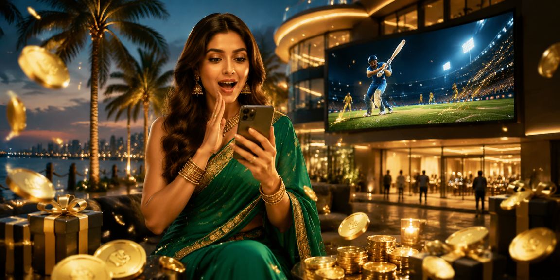 Indian player reviewing lottery results on smartphone